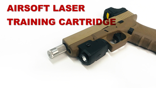 Airsoft Pistol Red/IR Laser Training Cartridge, Vibration Activated Muzzle Mounted