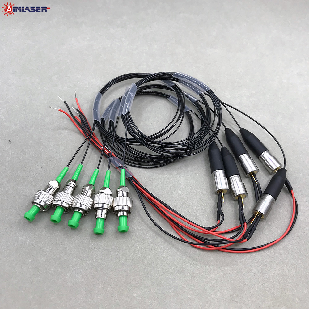 Single Mode Pigtailed Fiber Laser Modules 450nm 60mW With LD Driver And ...