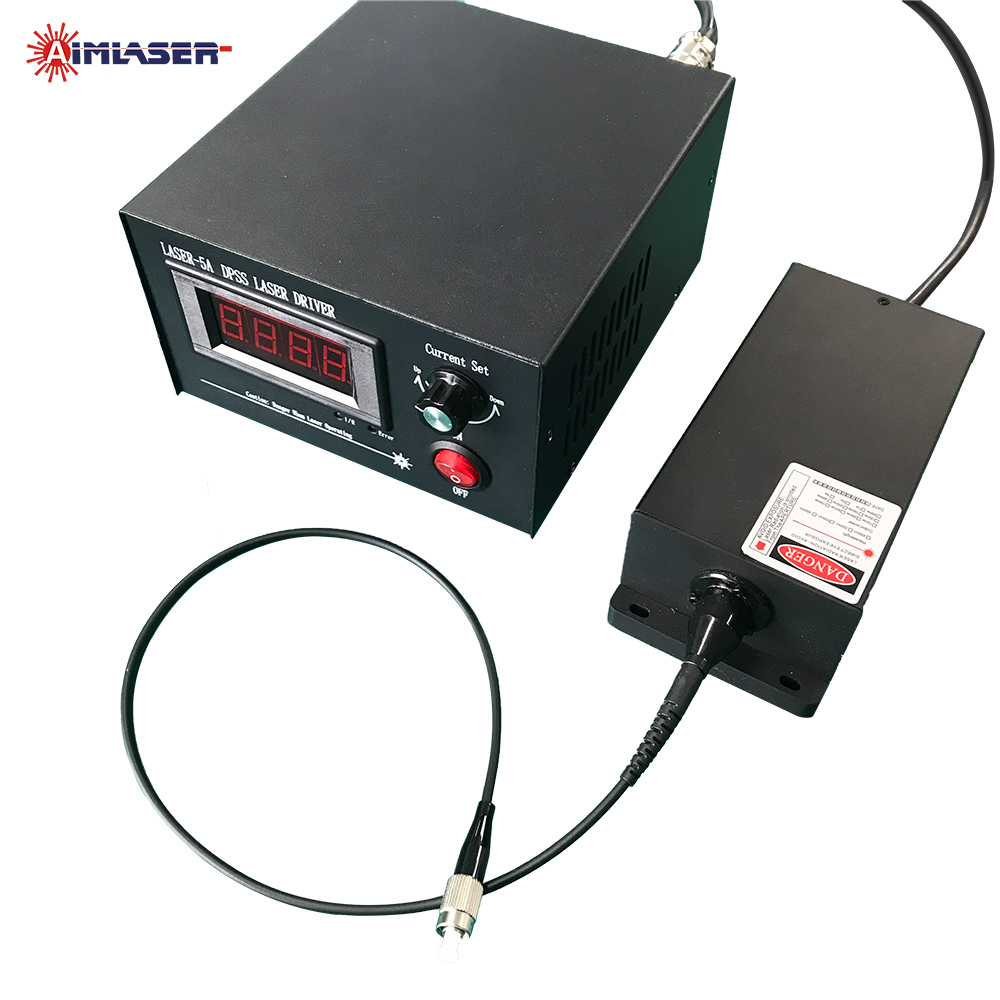 532nm 100mW DPSS Single Mode Fiber Coupled Green Laser for Scientific ...
