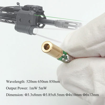 650nm 5mW Super Small Size Red Dot Laser Diode Module with External Driver and Spring for Gun Aiming Laser Sight Laser Part