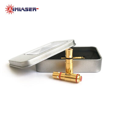 Gold Plated 9mm Laser Training Cartridge 650nm Red Laser Bullet For Dry Fire Practice